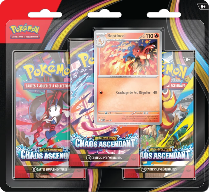 Pokémon - ME04 - Mega Evolution - Chaos Rising - 3-Pack Blister